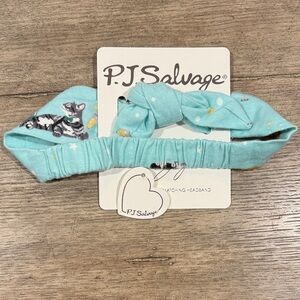 P.J. Salvage Teal Headband with Cat 🐱 Design